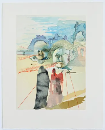 Woodcut Dali - The Purgatory, Canto 20 - Avarice and Prodigality