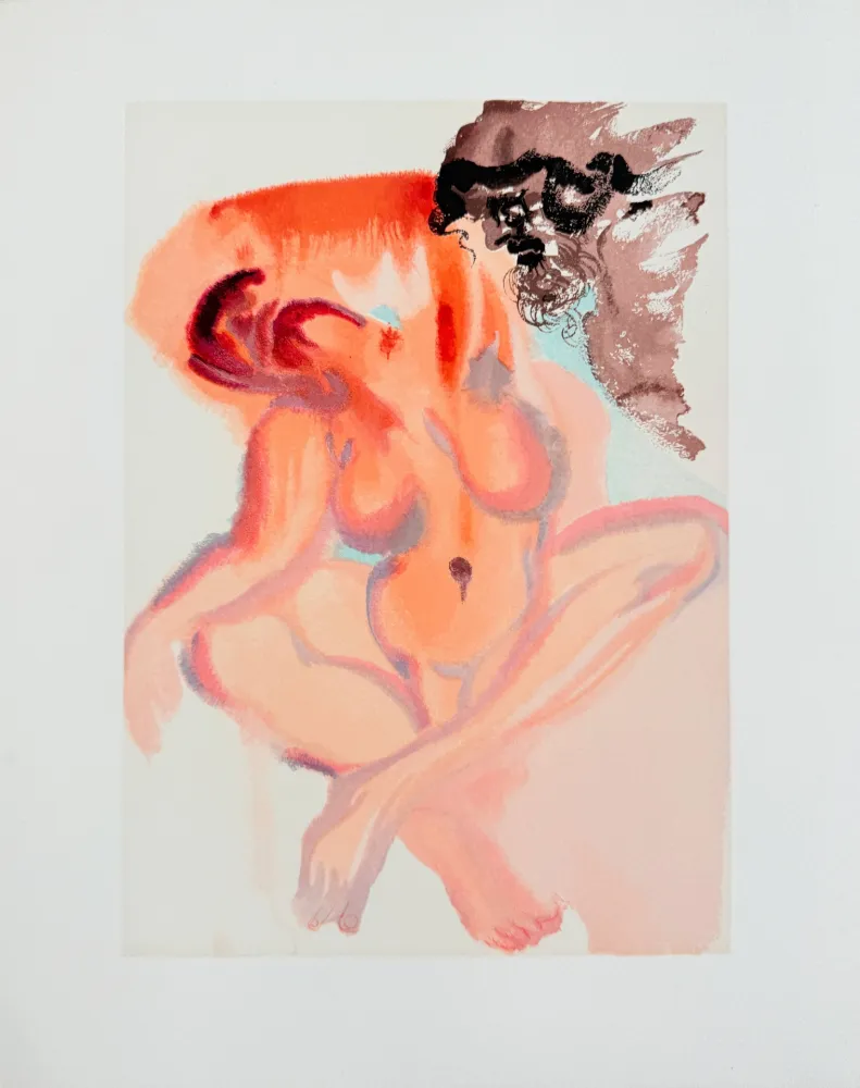 Woodcut Dali - The Purgatory, Canto 3 - The Indolent Ones