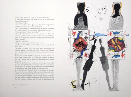 Rotogravure Dali - The Queen's Croquet Ground, Alice's Adventures in Wonderland, 1969