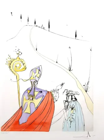 Etching Dali - The Sacred Love of Gala