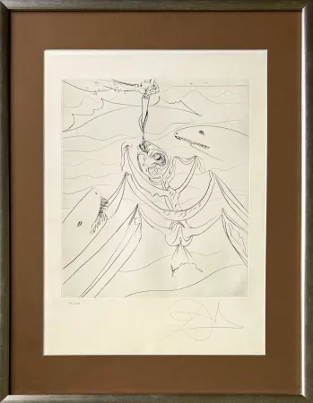 Engraving Dali - The Struggle