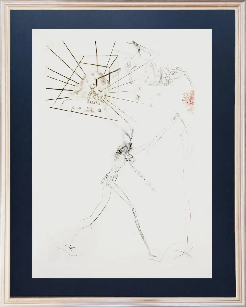 Engraving Dali - The Three False Barons