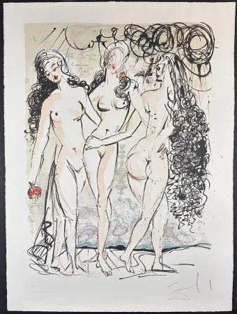 Lithograph Dali - The Three Graces 