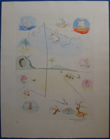 Engraving Dali - The twelve Tribes of Israel