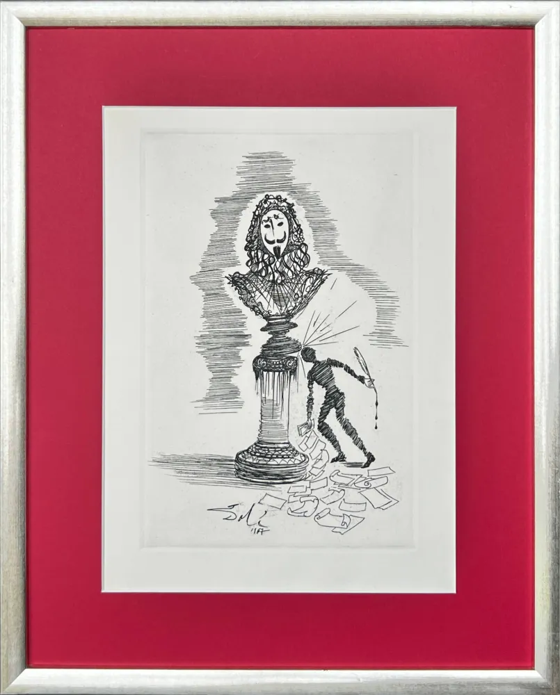Engraving Dali - The Writer's Whim