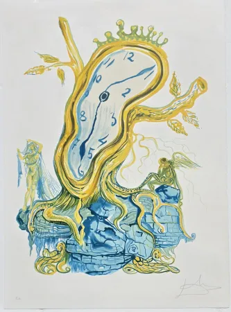 Lithograph Dali - Time Stillness of Time