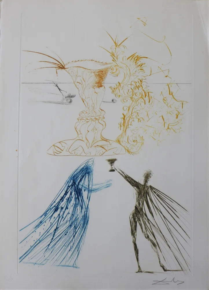 Etching Dali - Tristan et Iseult