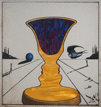 Lithograph Dali - Tristan et Iseult : La coupe aux deux visage