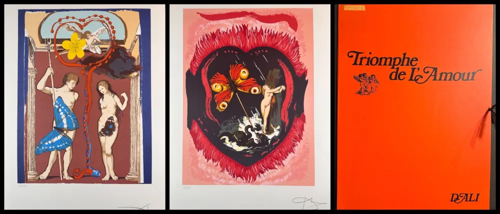 Lithograph Dali - Triumph of Love Suite with Original Portfolio Case