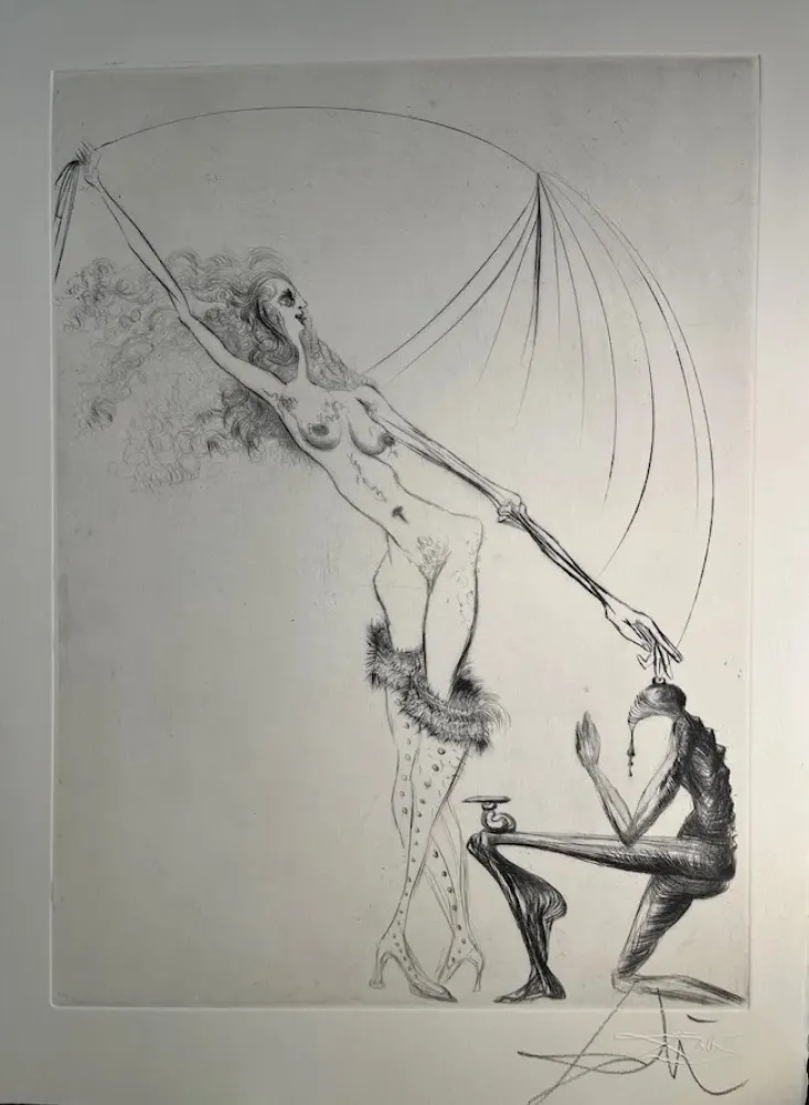Drypoint Dali - Venus a la fourrure