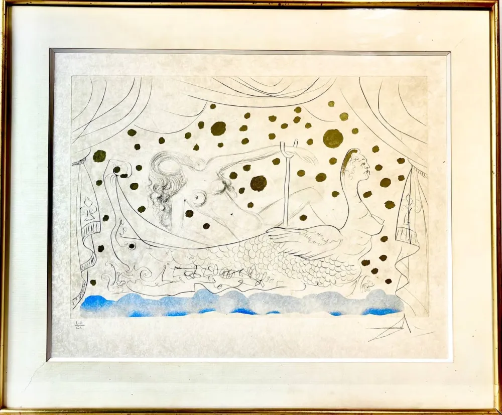 Engraving Dali - Venus au bain / Nu au bain from Suite Mythologique Nouvelle
