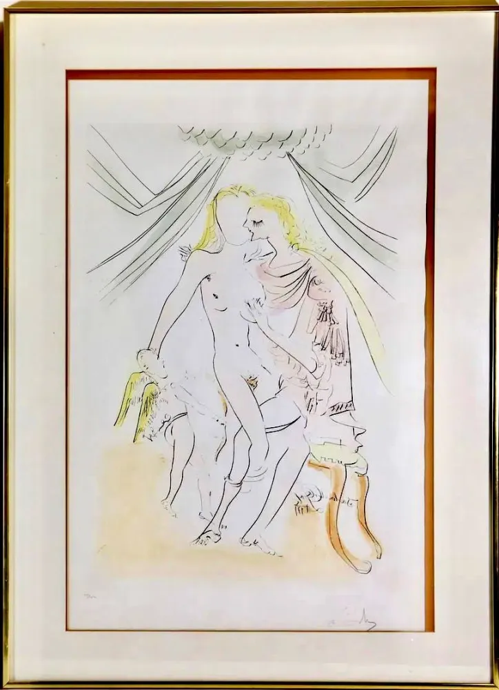 Etching Dali - Vénus, Mars et Cupidon 