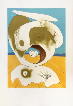 Etching Dali - VISION PLANETAIRE ET SCATOLOGIC