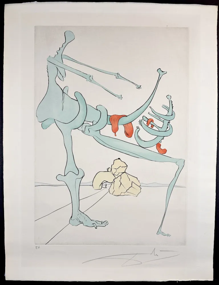 Etching Dali - Visions de Quevedo Mother and Child