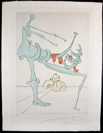 Etching Dali - Visions de Quevedo Mother and Child