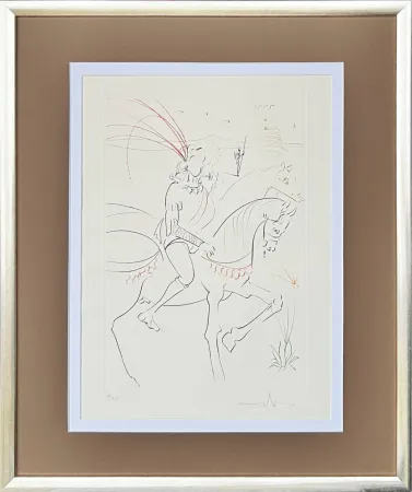 Drypoint Dali - Viviane and Lancelot on the Lake