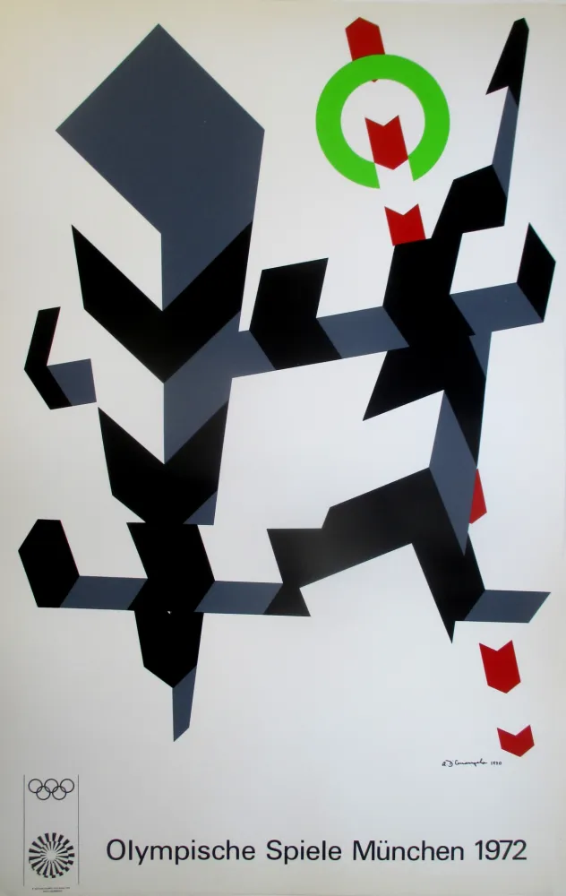 Screenprint D'arcangelo - OL 1972 - original colour silkscreen