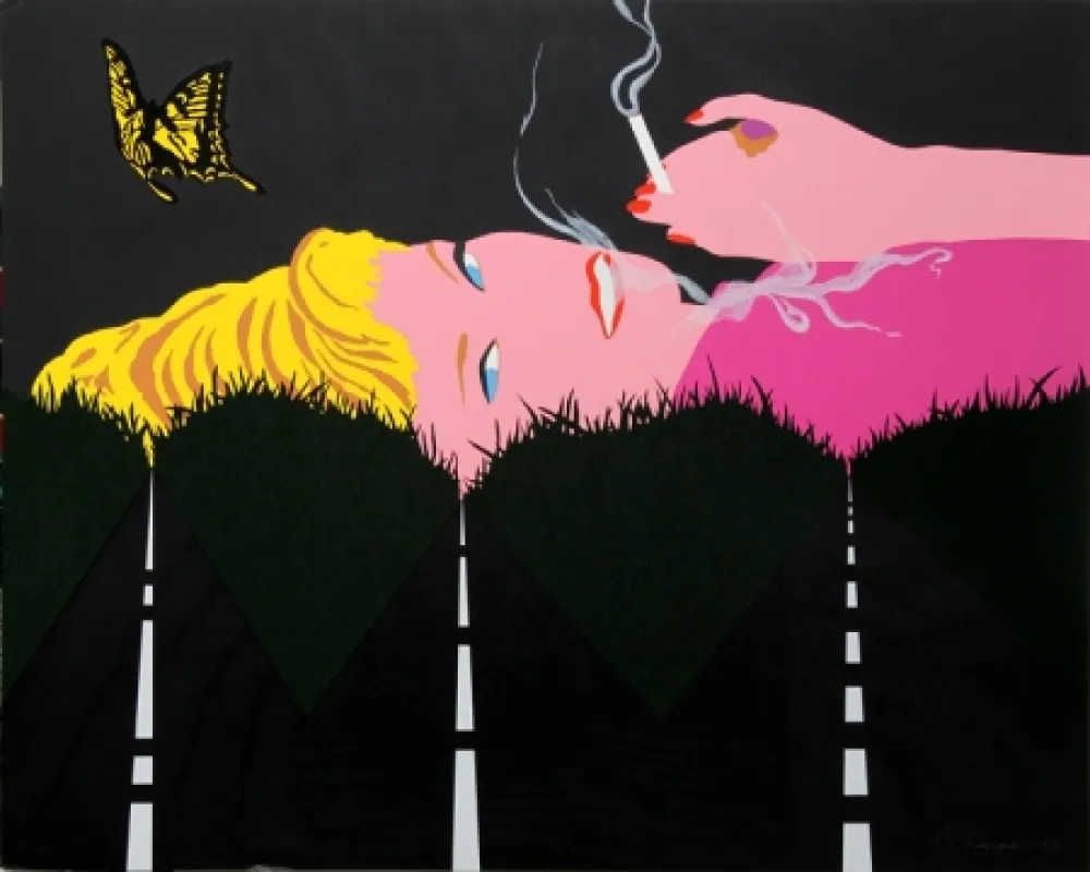 Screenprint D'arcangelo - Smoking Blonde