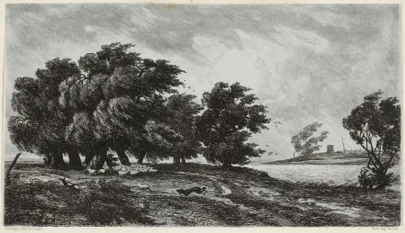 Etching Daubigny - Temps d'orage
