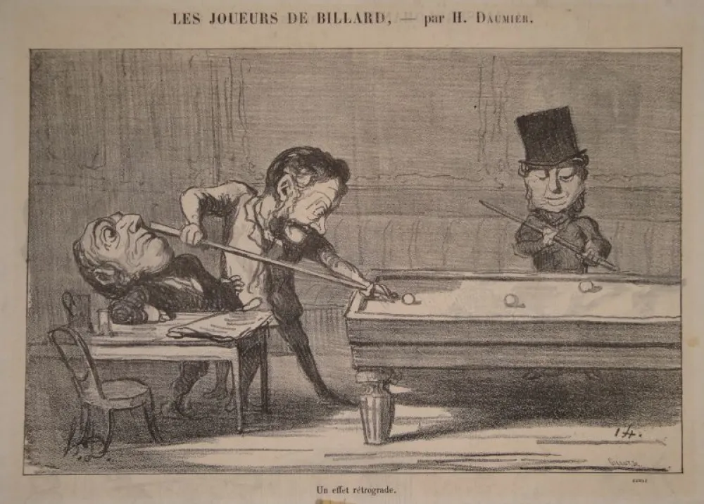 Lithograph Daumier - Un effet rétrograde 