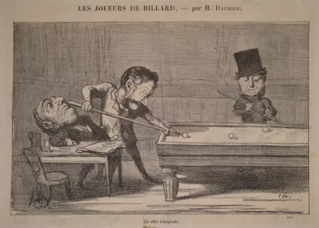 Lithograph Daumier - Un effet rétrograde 