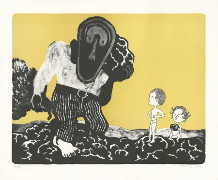 Lithograph David B - Les Enfants et le Géant