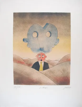Lithograph David - Le Masque