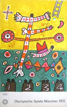 Lithograph Davie - OL 1972 - original colourlithograph