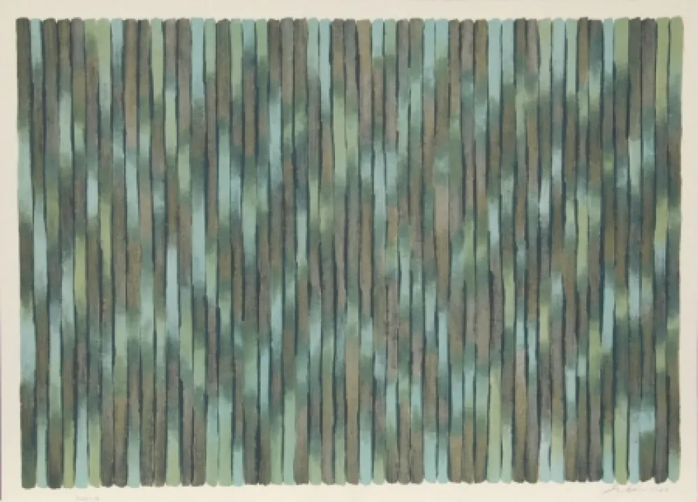 Lithograph Davis - Ferris Wheel