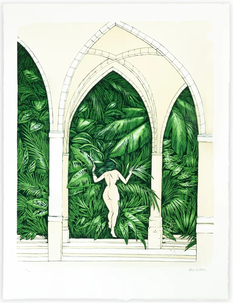 Lithograph De Bona - Le Sacré