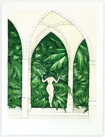 Lithograph De Bona - Le Sacré