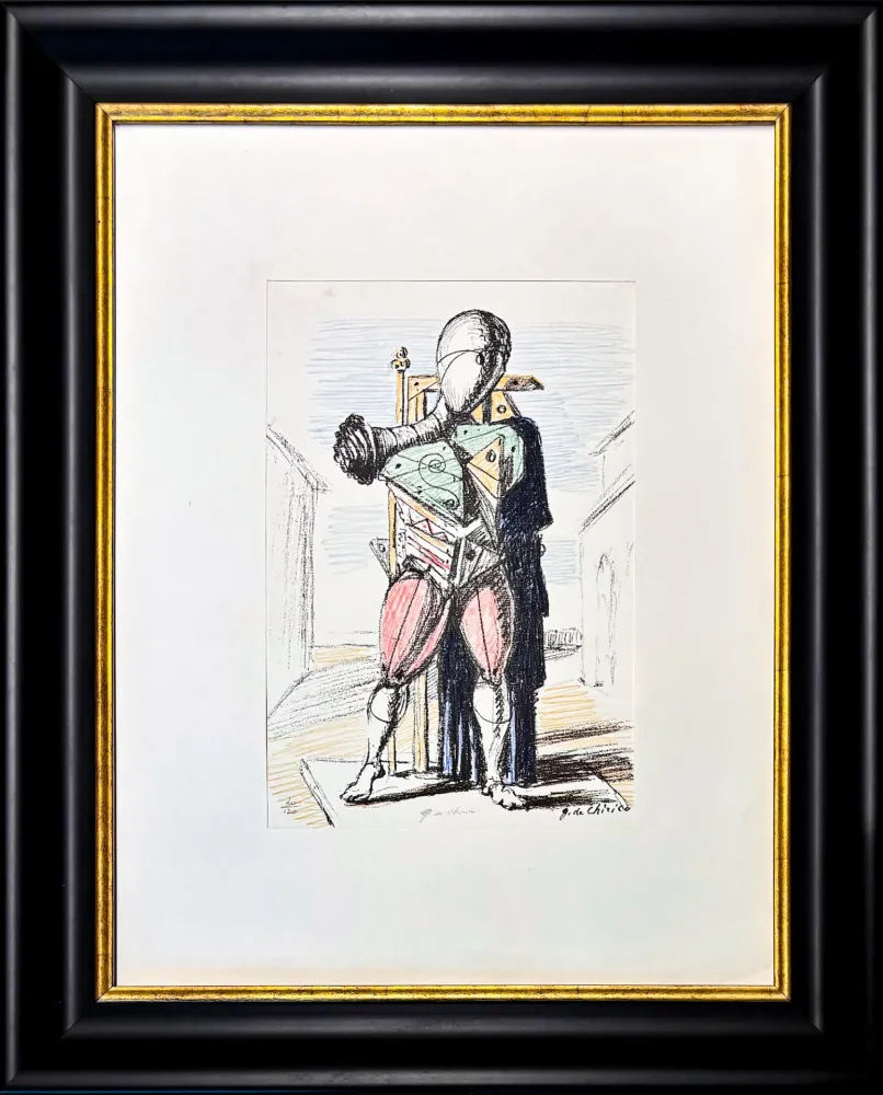 Lithograph De Chirico - Giorgio De Chirico (1888–1978) - Manichino - 6-colour lithography - 1964