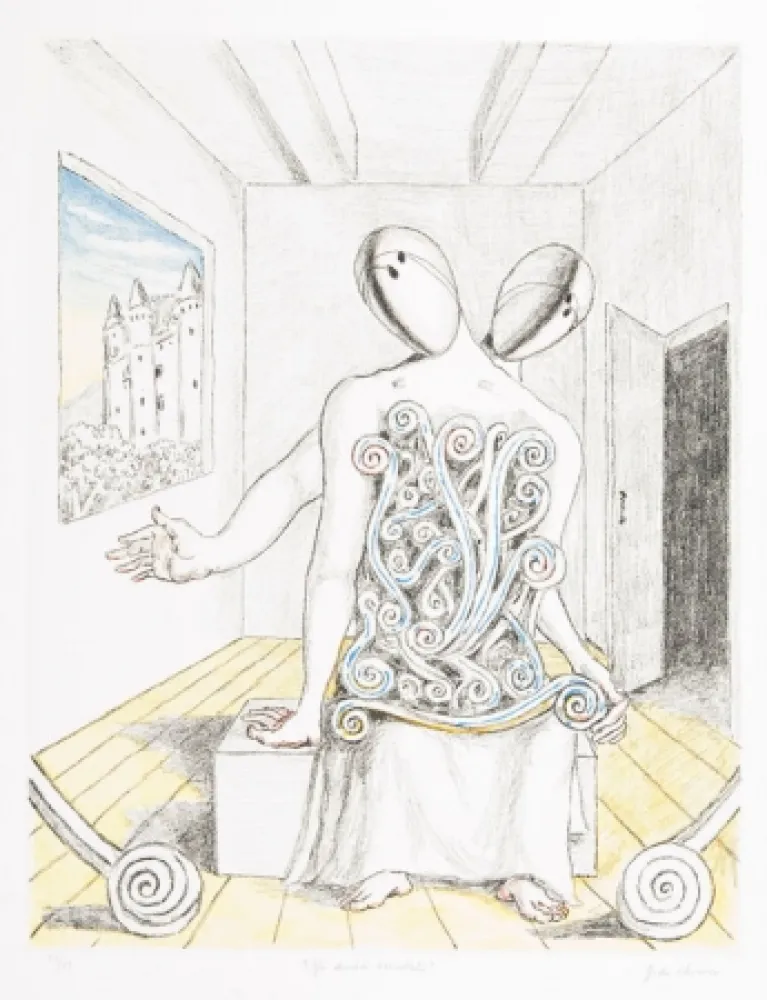 Lithograph De Chirico - Gli amici orientali