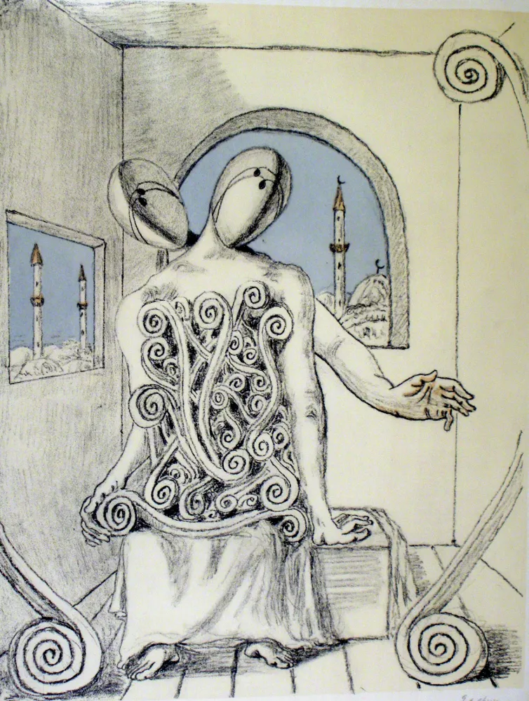 Lithograph De Chirico - I miei amici orientali