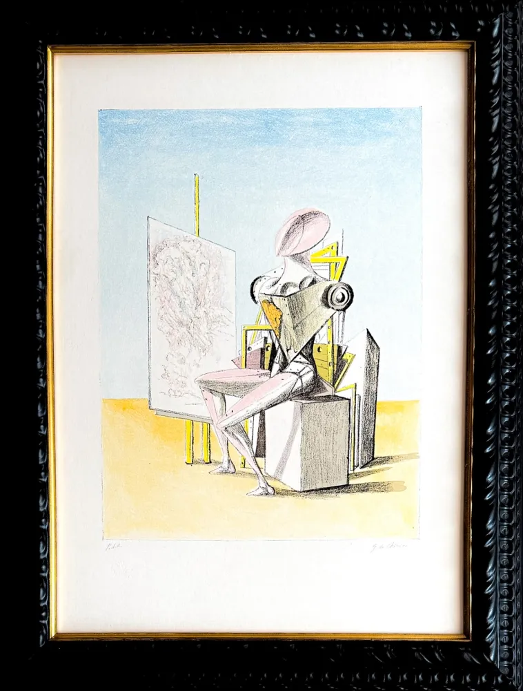 Lithograph De Chirico - Il pittore