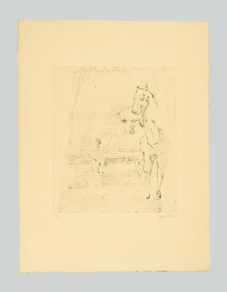 Etching De Chirico - Il ritorno del guerriero