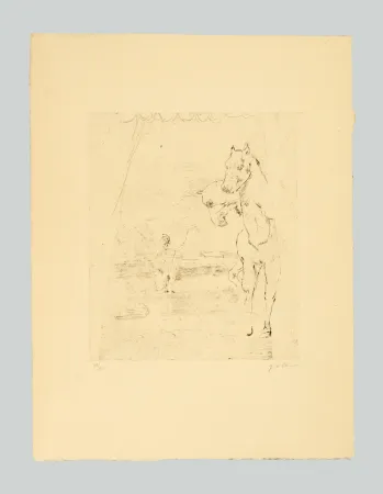 Etching De Chirico - Il ritorno del guerriero