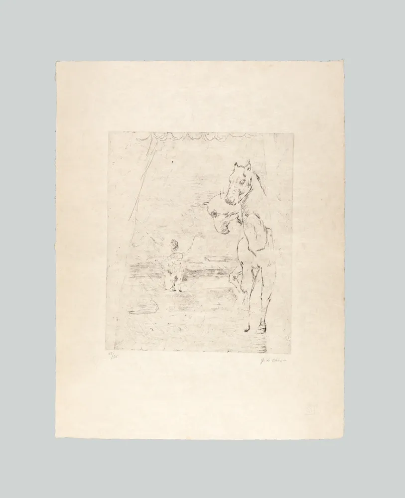 Etching De Chirico - Il ritorno del guerriero