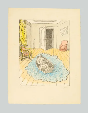 Lithograph De Chirico - Il ritorno di Ulisse