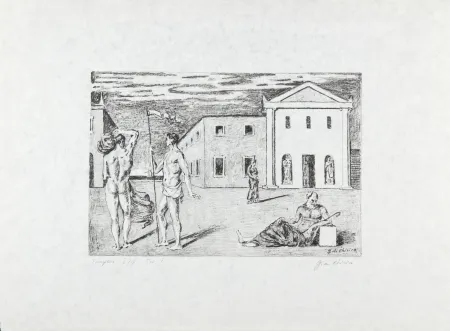 Lithograph De Chirico - La partenza di Giasone