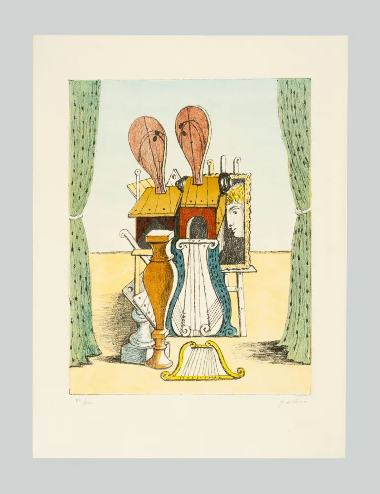 Lithograph De Chirico - Le Muse della Musica