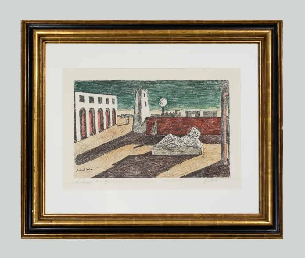 Lithograph De Chirico - L'enigma del ritorno