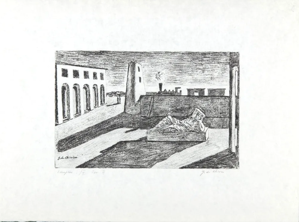 Lithograph De Chirico - L'enigma del ritorno