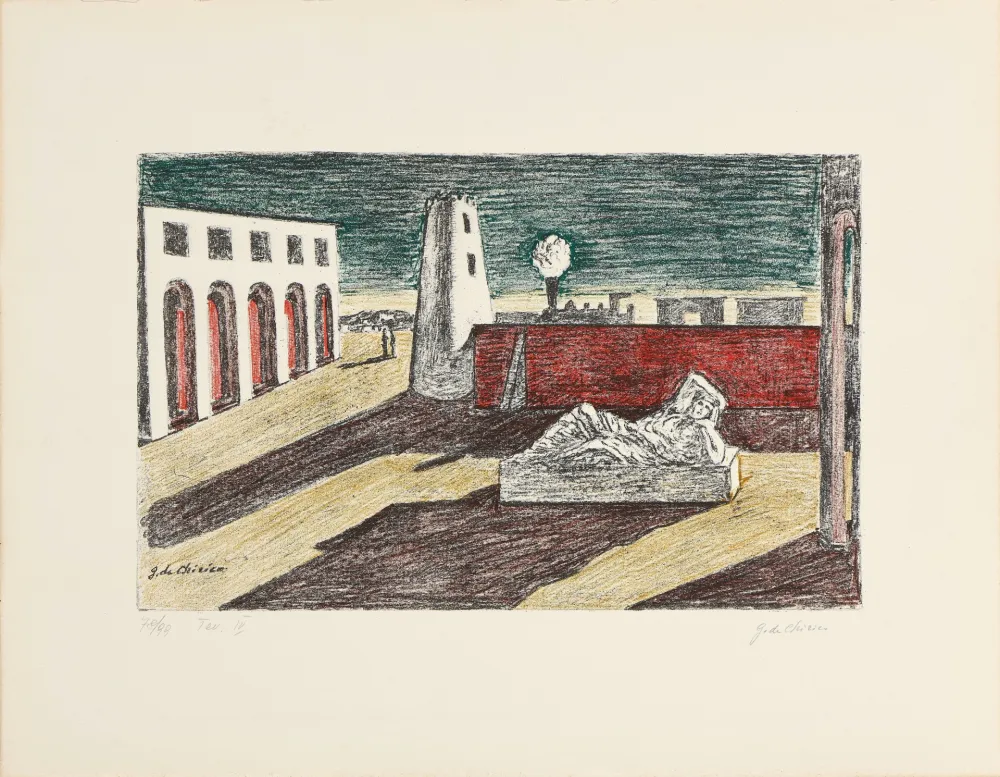 Lithograph De Chirico - L'enigma del ritorno