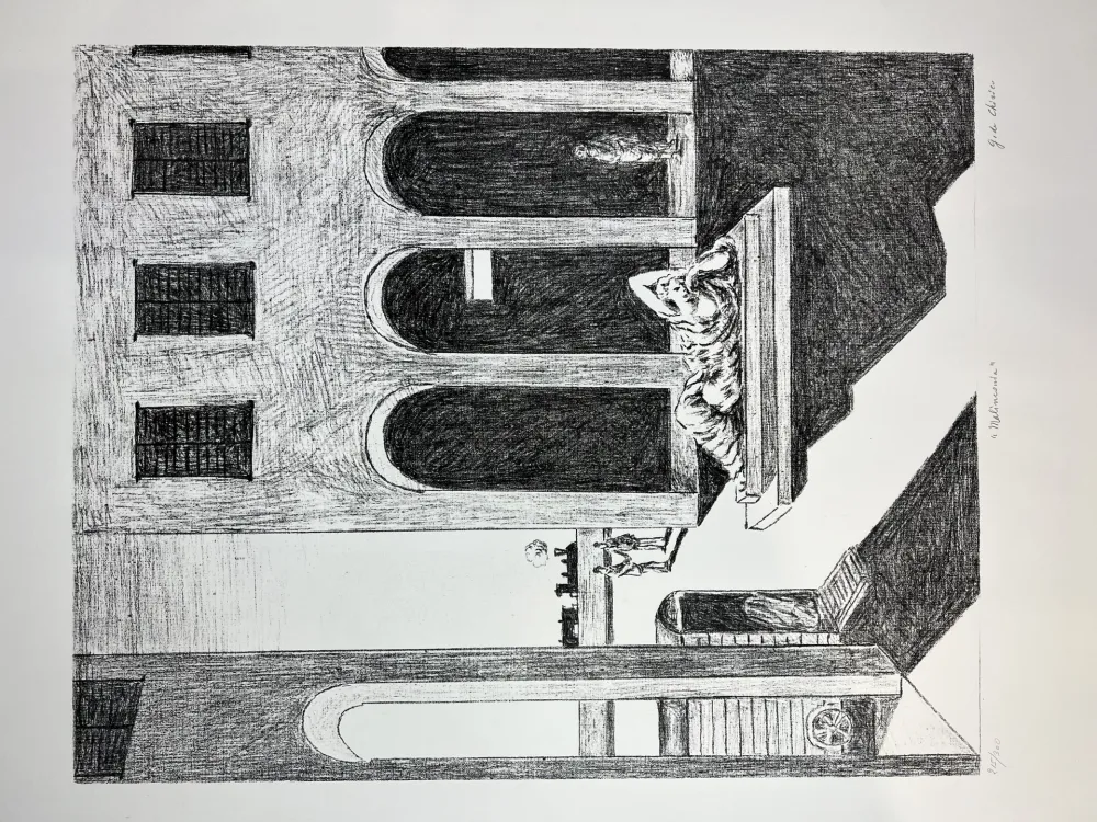 Lithograph De Chirico - Malinconia