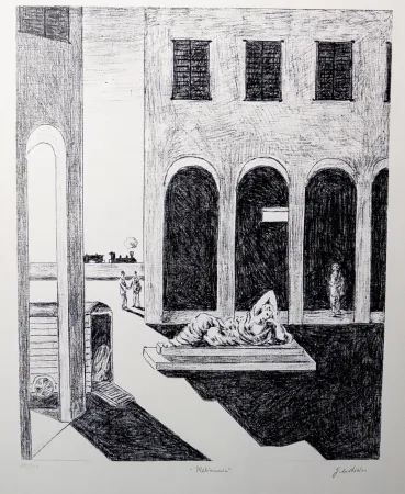 Lithograph De Chirico - Malinconia