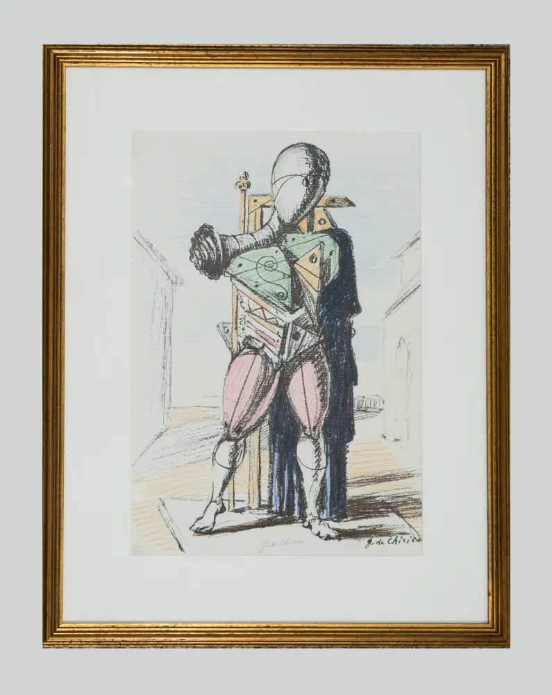 Lithograph De Chirico - Manichino