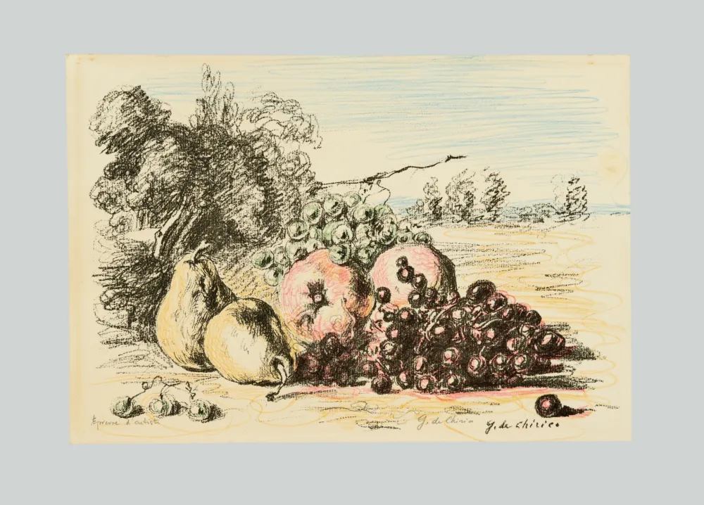 Lithograph De Chirico - Natura morta