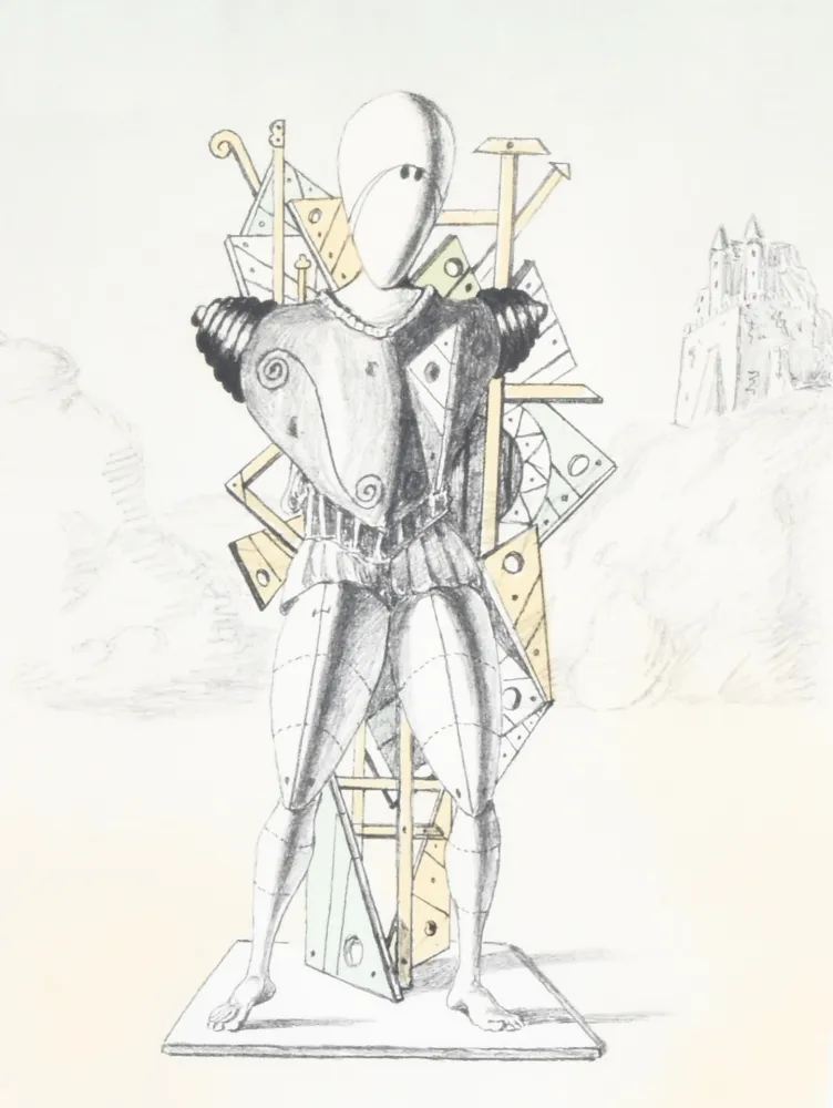 Lithograph De Chirico - Trovatore