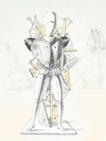 Lithograph De Chirico - Trovatore